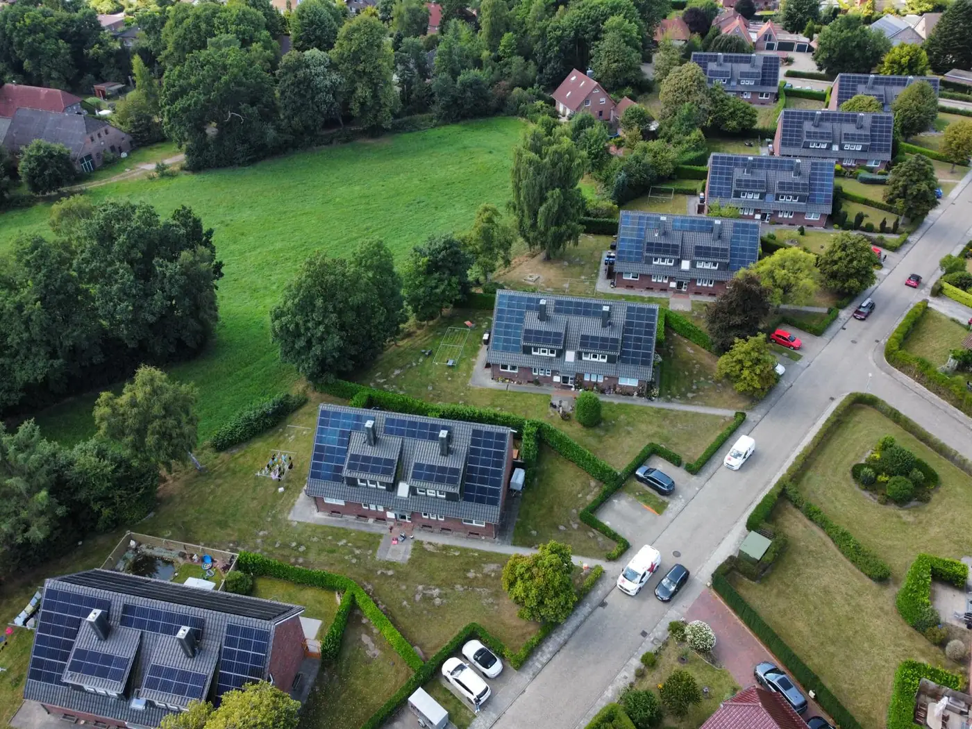 Wohnsiedlung mit Photovoltaik