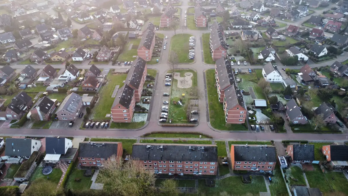 Wohnsiedlung mit Photovoltaik
