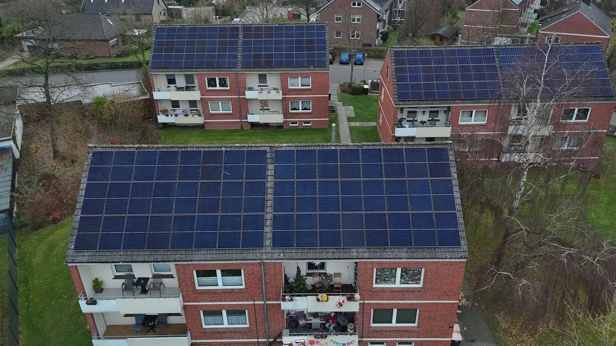 Photovoltaik auf Mehrfamilienhäusern